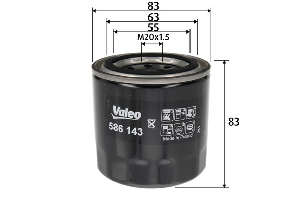 VALEO 586143 olajszűrő